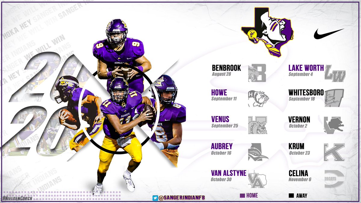 SangerIndianFB's tweet photo. 🚨2020 Sanger Indians Football Schedule🚨 

#HokaHey
#WeWillWin 
@ROCKYSMART75 @SangerHS @jennieflaa @Hunter_Indians https://t.co/tBybu9cumd