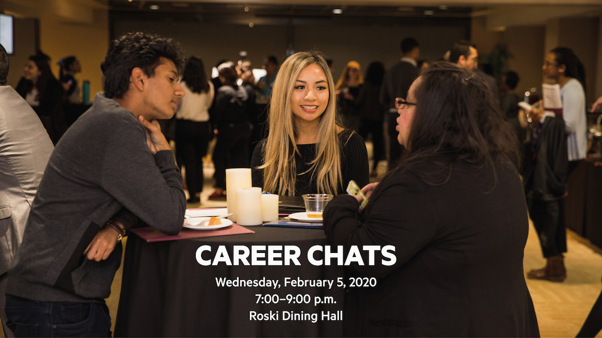 LMUCareers's tweet photo. Can you believe BCLA Career Chats is one day away? 🙌🏽 Join us tomorrow (2/5) in Roski Dining Hall at 7PM to network with alumni who are showing the world what can be accomplished with an @LMUBellarmine degree 👏🏽 Link in bio to RSVP! #lmucareers #bclacareerchats #lmubellarmine https://t.co/MMxD1IBd0N
