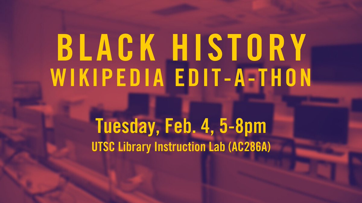 Black History Wikipedia Edit-a-Thon banner.