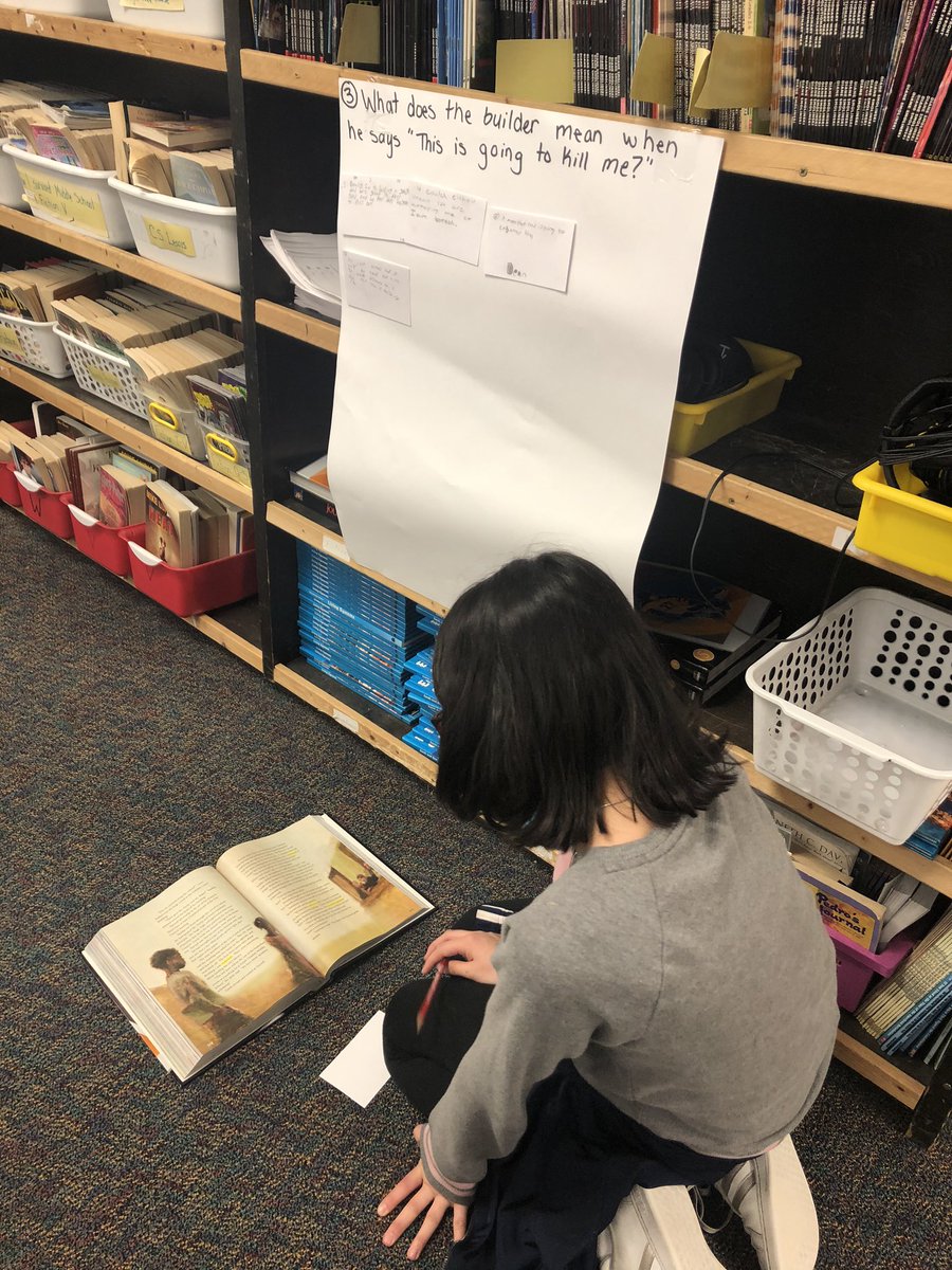 topAeducator's tweet image. Students working on providing text evidence answering their TDQ’s to answer multiple questions connected to our standards. Students wrote their answers on a notecard then move around the room to tape it on the poster board. #studentsmoving #textevidence #studentsdoingwork