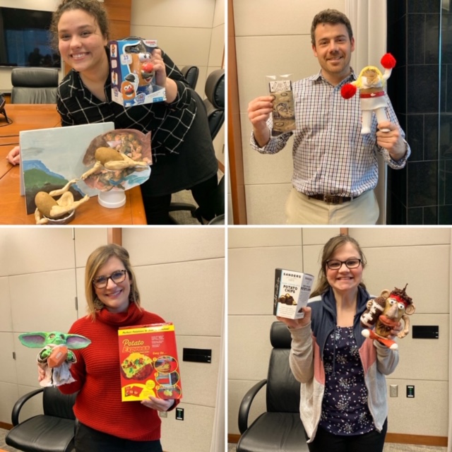 vccusa's tweet photo. Our Little Rock office had their own #SuperBowl competition - Spud Decorating Contest! Congrats to Katherine, Matthew, Tiffany, Mary Ellen/Bethany for being our top 4 winners! Baby Yoda declared the @Chiefs would win, and he was right! #VCCusa #OfficeFun #SpudBar #CongratsChiefs https://t.co/CZLtLEy8Y5