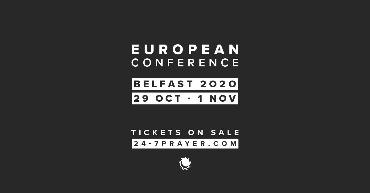 247prayer's tweet photo. Sorry if you had trouble booking tickets to our European Conference last week. We've now sorted the problem, so you can book super early bird tickets again, for just £99 🎉🎉🎉

Book your spot: https://t.co/y0nQ12ehdF 

#Belfast20 https://t.co/P4BQC0Urle