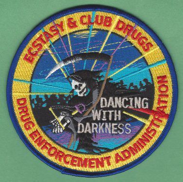Someone showed me this patch the DEA's rave task force wears, and all I wanna know is where is this “Dancing With Darkness” event, and how do I get on the lineup cause it looks fire