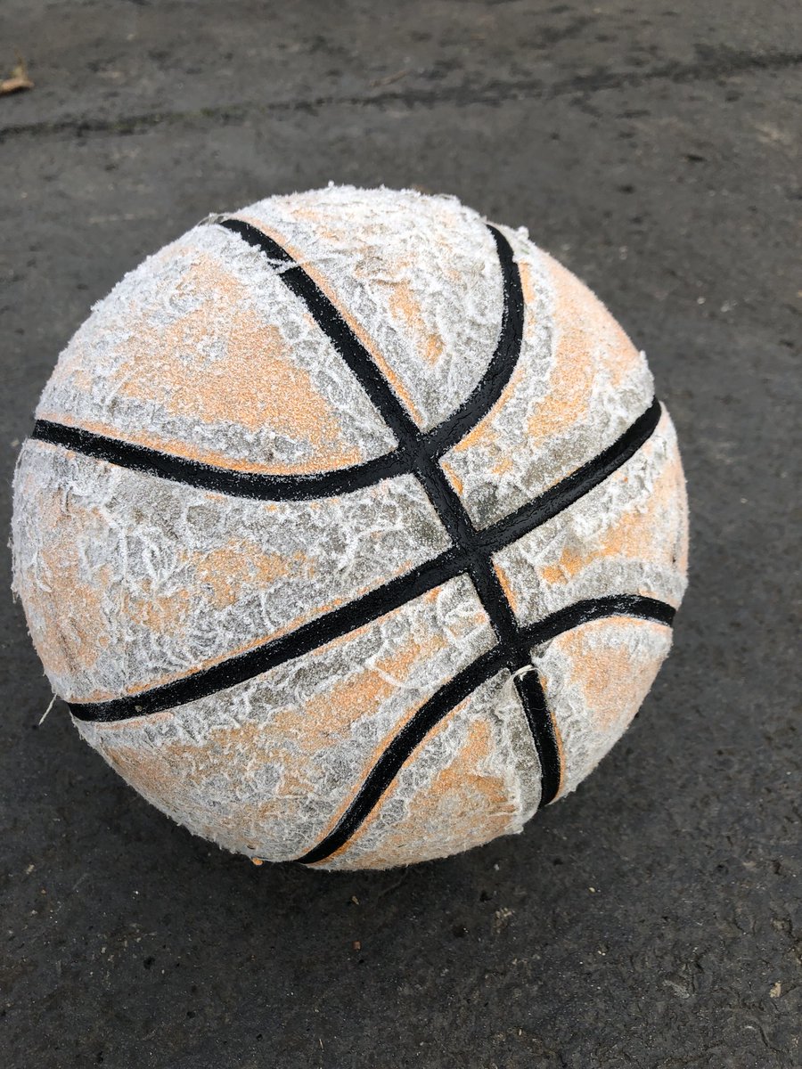 #frozen #basketball left out last #night.  #dayinthelifeofteacher