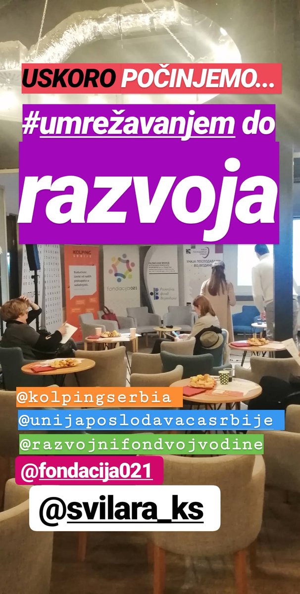 Fondacija021's tweet photo. Uskoro počinje skup #umrežavanjemdorazvoja https://t.co/xKRLtFXWpk