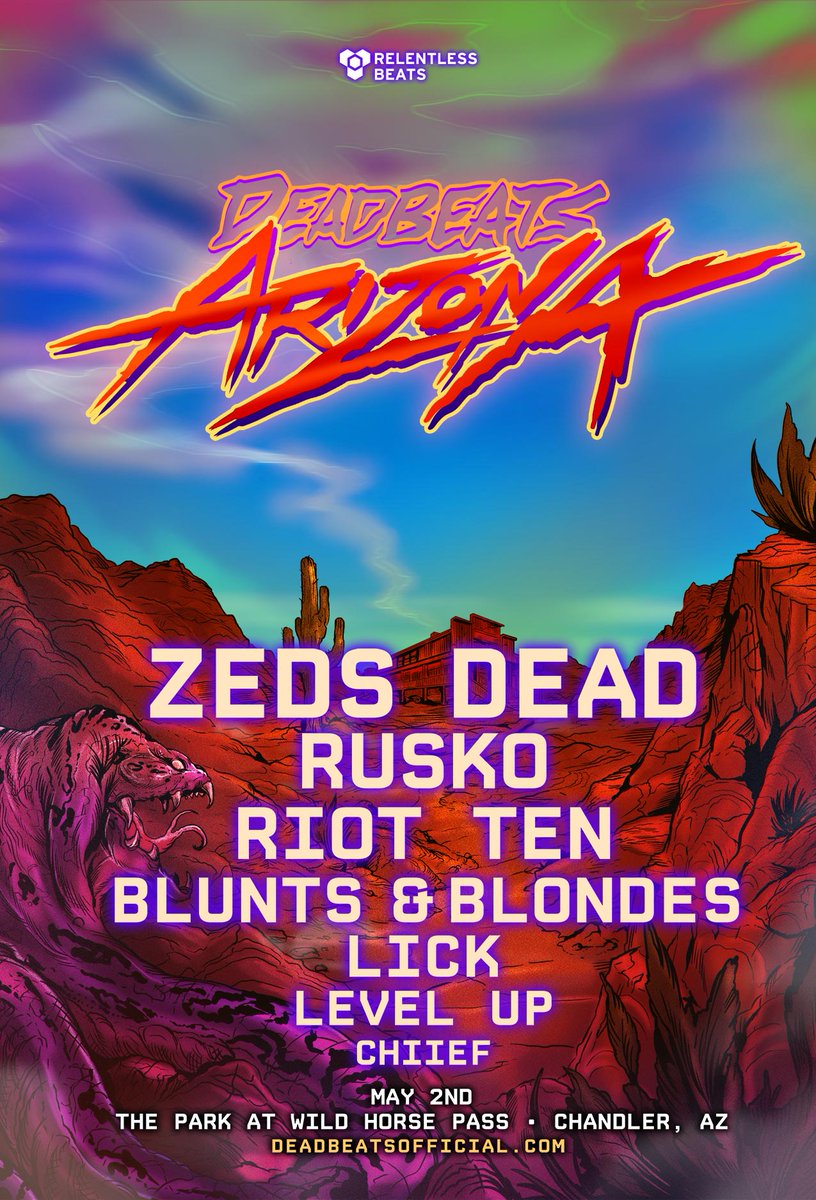 zedsdead's tweet photo. DEADBEATS ARIZONA! 
Here is your full lineup. See you in May 🤘
Tickets Onsale Friday 10AM MT https://t.co/KcIwj9902y