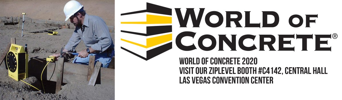 #ZIPLEVEL® Returns to Las Vegas February 4-7 for #WOC 2020
Visit our booth #C4142, Central Hall for live demonstrations and save $100 on each ZIPLEVEL ordered at the show.
Save time, money, and join the measurement revolution! #construction #worldofconcrete