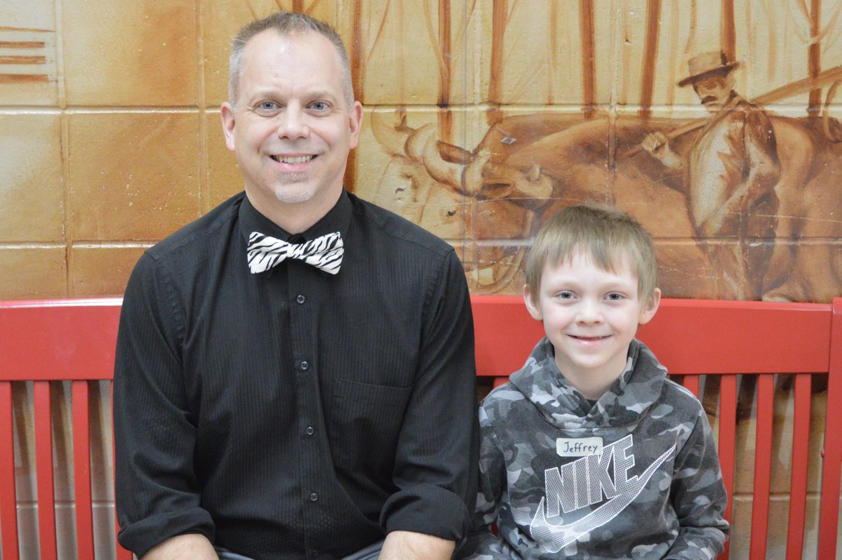 That's right!  It's Paw Pride Bow Tie Tuesday!  This week's tie was picked out by Jeffrey Helm.  Jeffrey's name was entered into the Paw Pride drawing because he show's respect for others.  Jeffrey picked the popular zebra-stripe tie.  Great job, Jeffrey!  #gocigo