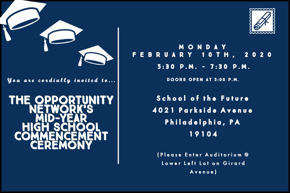 ReEngagement440's tweet photo. In Less than one week more than 130 Opportunity Network students will receive their High School Diploma. Over 10 accelerated and alternative programs will be represented including EOP for adults. We are so proud of our graduates! #Never2Late2Graduate #GradSZN2020 https://t.co/AEKM5lRseS