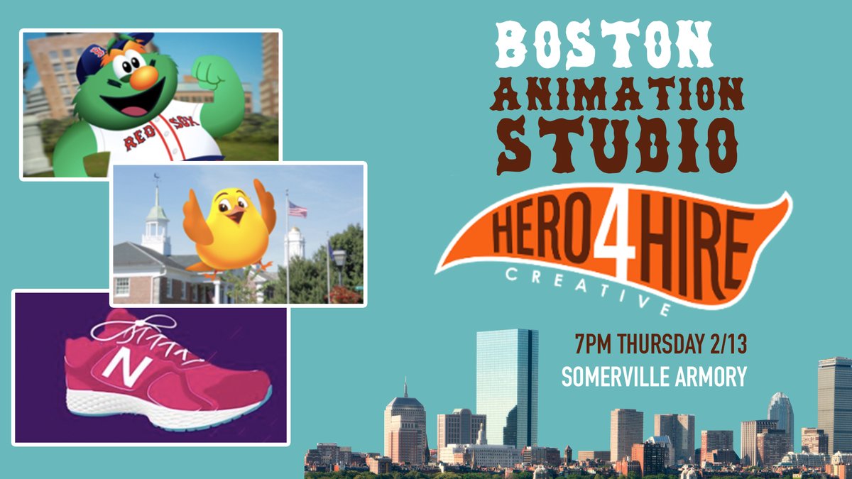 AniMAticBoston's tweet photo. Next Thursday (2/13) we'll be welcoming the crew from @H4HCreative! https://t.co/jv3LuI7SiX https://t.co/03K3EIaOtU