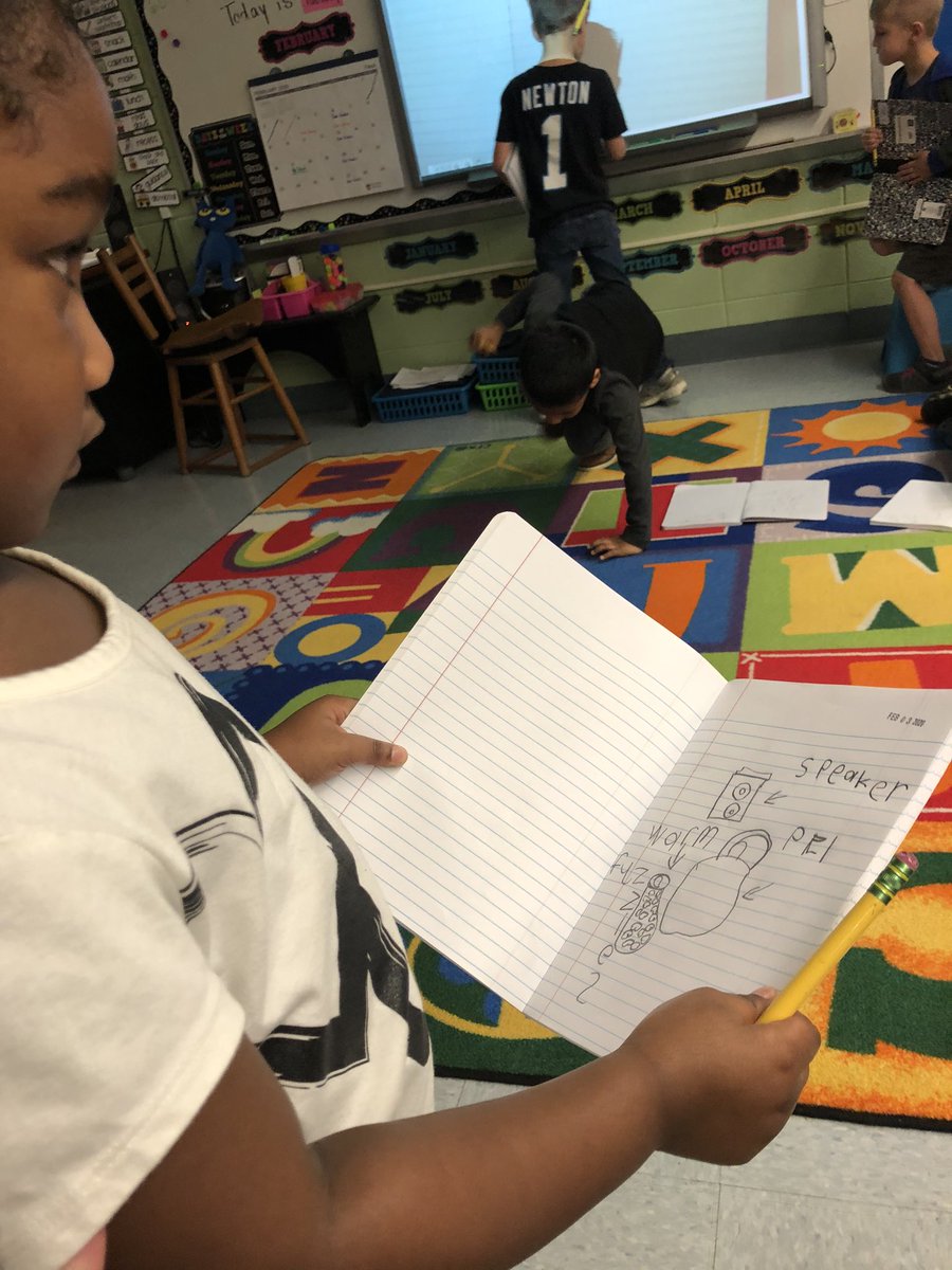 BeckyRiceNC's tweet photo. 3D shape Hunt in our classroom this morning. We hunted, sketched, and labeled what we discovered in our math journals before sharing our discoveries. #KinderAdventures #rbmtribe #rbmstem https://t.co/czs0S4FVAf