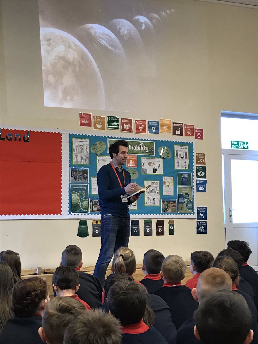 We’ve had a brilliant day with <a href="/edgechristopher/">Christopher Edge</a> Christopher Edge. We’ve learnt about Schrödinger’s cat, quantum physics, parallel universes and pigpen cyphers, to name but a few. What an author!
And we sold out of books! More pics on our Facebook page.