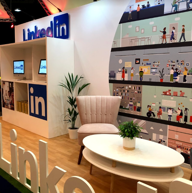 VerveLiveAgency's tweet photo. We worked with the @LinkedIn Marketing Team to build a bespoke stand for the HRD Summit in Birmingham. The event takes place on the 4th &amp; 5th of February, and attendees can chat with the experts and demo some of the company's talent tools. #LinkedIn #HRDSummit https://t.co/pzTpNq9iym
