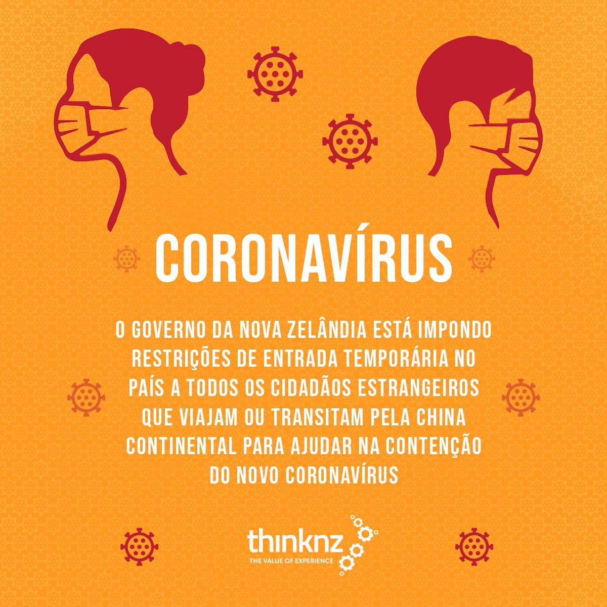 think_NZ's tweet photo. Para ajudar na contenção mundial do Coronavírus, o governo da Nova Zelândia adotou algumas restrições para a entrada no país: https://t.co/rszuUdvDBV