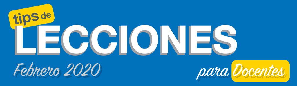 Tips de lecciones para Docentes de Febrero
ow.ly/QR4150ydkJj
#PresentamosMejoresFormasDeAprender