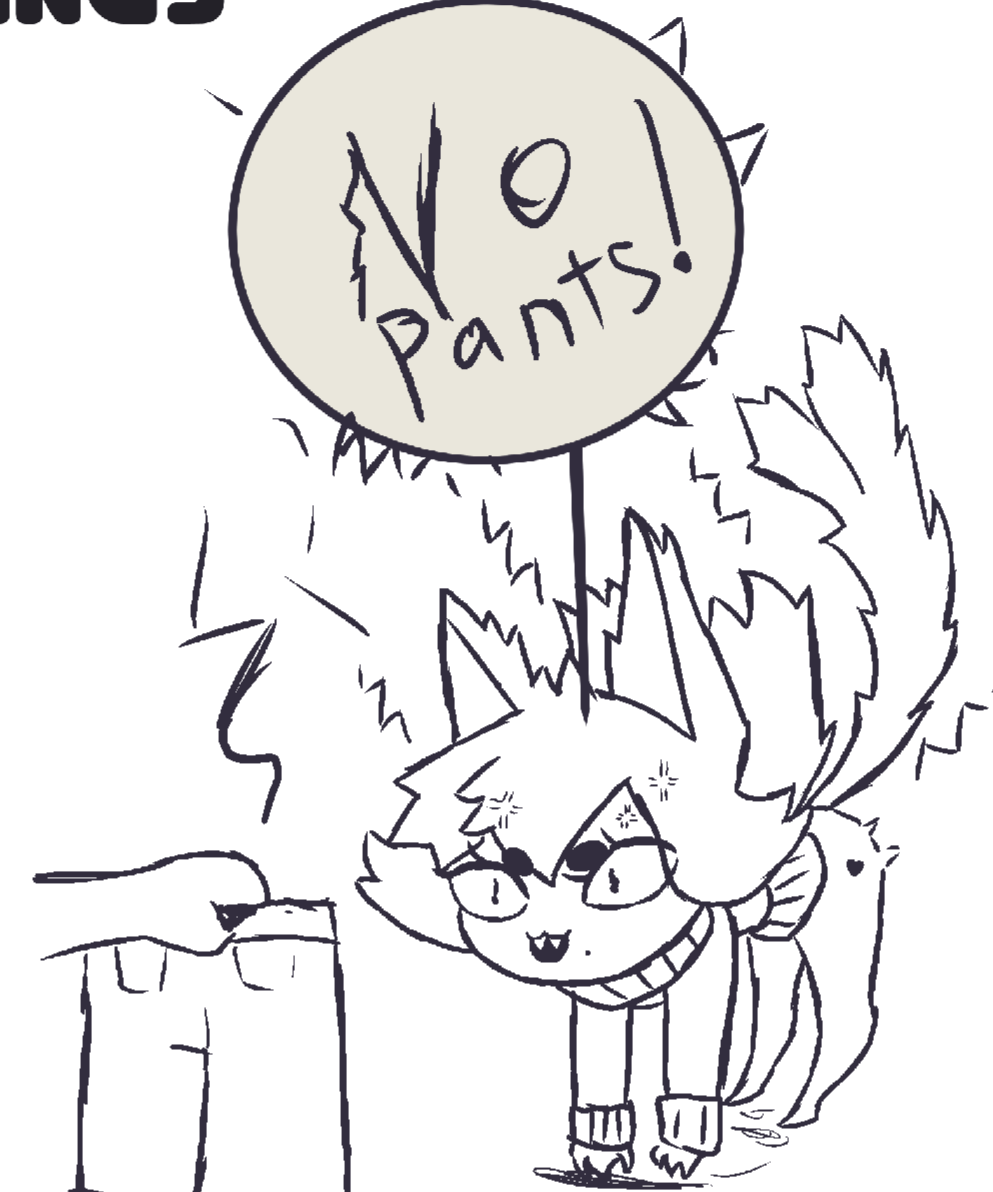 Mocha hates wearing pant. We are lucky she wears underwear still. 