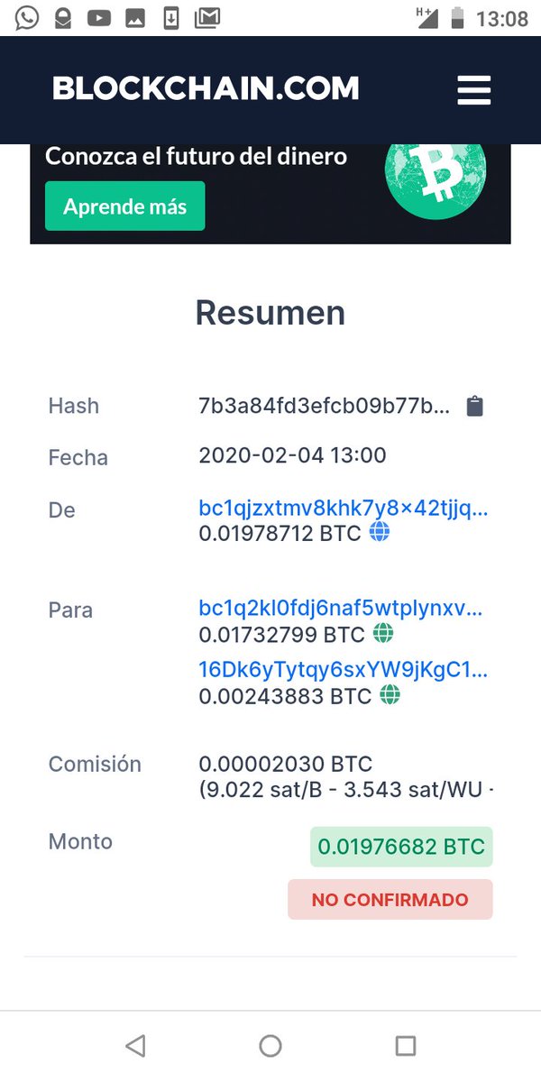BarrioBitcoin's tweet photo. I am just waiting for a confirmation of a #BTC payment via @cryptobuyer at @Criptotrakivzla as their system failed and now they won't give me my products. I can even see the tx inside the block explorer which I showed them. @jorgeluisfarias please explain them how #bitcoin works! https://t.co/pyqvp8X6wp