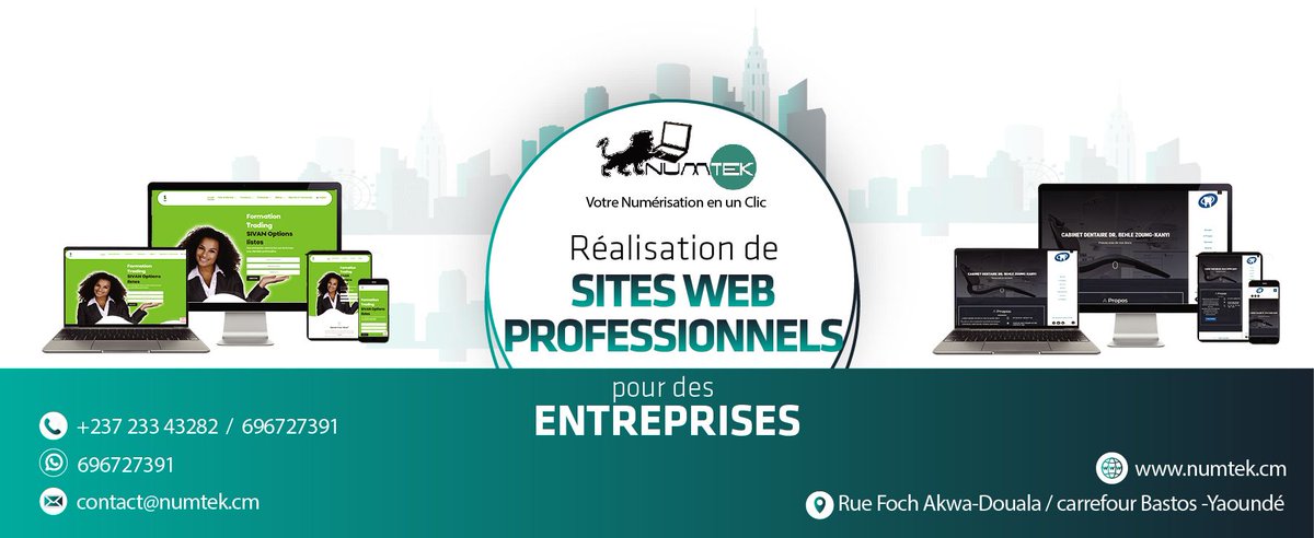 technonumtek's tweet image. Faites nous confiance comme l&apos;ont fait fait les entreprises #SIVAN et  #CabinetdentaireDrBehle😊.  
☎ 696 727 391 - 655 742 601( whatsapp) /  233 432 820;

📩 sales@numtek.cm, 

🌍 Site web: buff.ly/30Uap3K     
#NumtekCameroun