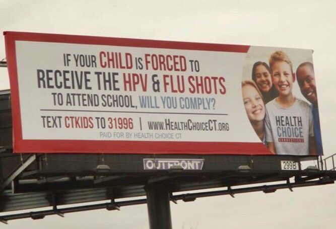 jodilatina8's tweet image. One of the more emotionally charged pieces of legislation is now front and center on a billboard near you. #vaccine #debate #religiousExemption ⁦@WTNH⁩ #openingDayEve