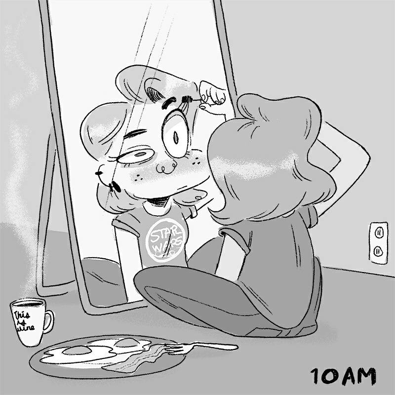 throw back to my 2018 hourlies when i was in my senior year at college and truly thriving before i became a reclusive shit bag (1/4) 