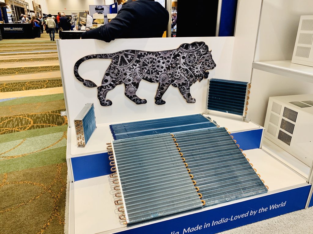 sandipnjadhav's tweet photo. It was great to meet DALJIT SINGH, MD, Amber Enterprise at @ahrexpo . Amber is a prominent solution provider for #HVACR OEM/ODM Industry in India, with 10 manufacturing facilities. #makeinindia making a mark across the globe. #thermalcomfort #simulationhub #hvac #autdeskforge https://t.co/nf5eWQMGI0