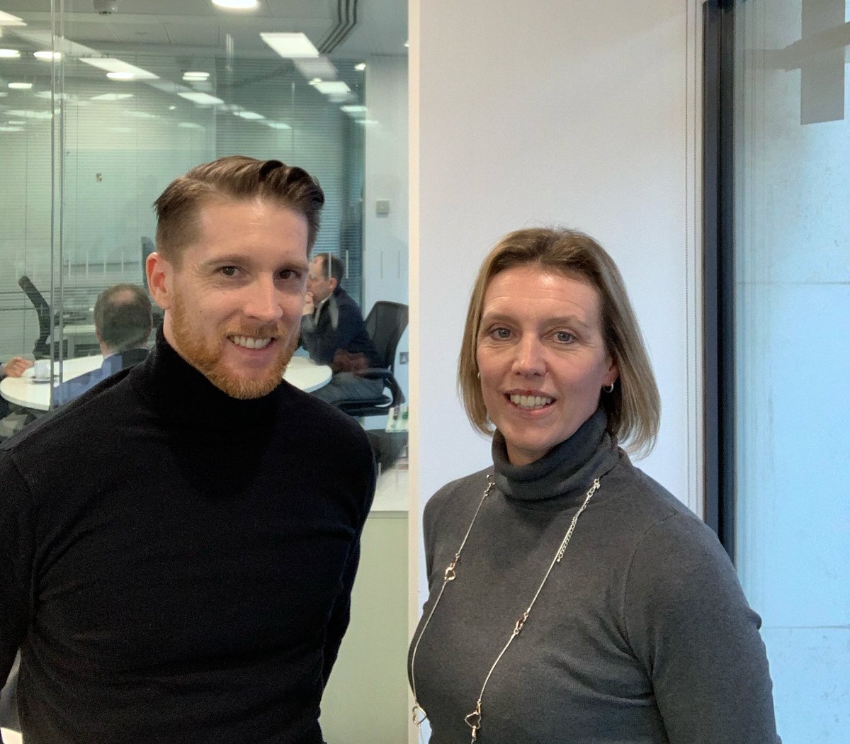 Caleb_Parker's tweet photo. Thank you @elrossall from @JLLUK for joining today’s @WorkBold podcast!

A ton of insight coming to Apple &amp; Spotify soon...🎙📲

#WorkBold https://t.co/bVje7JaHyU