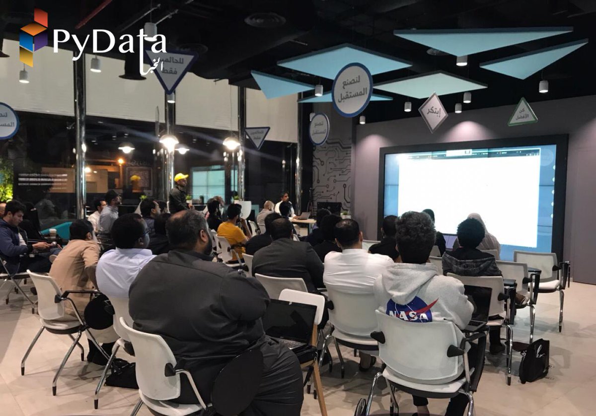PydataKhobar's tweet photo. Few shots of yesterday's talk 📸 

Covering several python open source packages to accelerate data science pipelines on both CPUs and GPUs.

Thank you @abduh for a very rich talk. We appreciate the effort you took to share your knowledge with us! 🙏
#PyDataKhobar https://t.co/6o6kqp7BC8