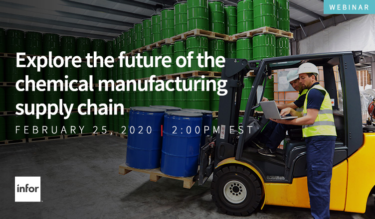 InforMfg's tweet photo. What trends will define the rest of 2020 for the chemicals industry? For insights into the rest of the year, join this webinar to learn more: https://t.co/3BcJcApCaV @Chem_Processing #chemical #teaminfor https://t.co/SgYPrEuN3B