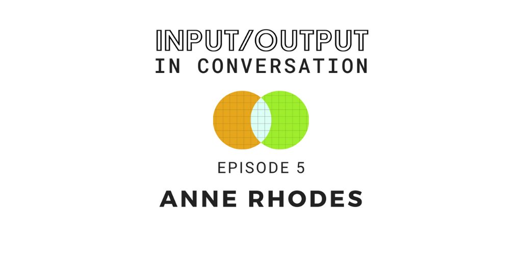inputoutputmag's tweet photo. This week, we're back with a new episode of the In Conversation Podcast --> Episode 5 featuring Anne Rhodes drops this Friday! 🤘🎧 https://t.co/jbCE7P259e