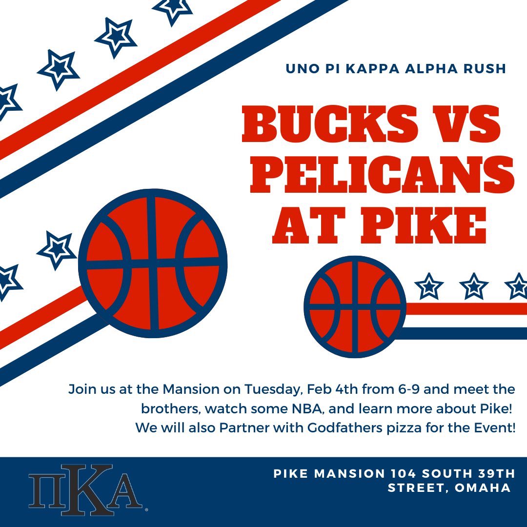 RushUNOPikes's tweet photo. Today’s the day!! See you all tonight everyone is welcome to join!🏀 #RushPike https://t.co/K8loiD1vx5