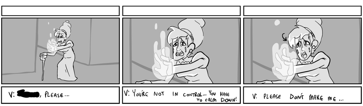 I've kept so much SpellBlind stuff in my folders for like, months to years now. I'm getting antsy about it!! I'm not sure when, if ever I will get to make a Kickstarter or Pitch the series idea, so.... Mild spoilers, but here are some doodles/boards! 
