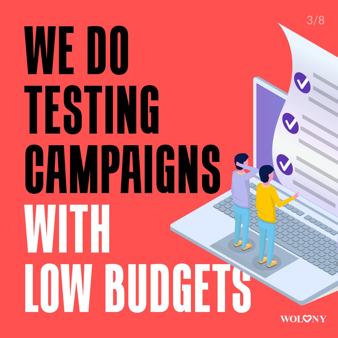 wolony's tweet photo. Trying to reach your audience but you don't wanna spend much. We do testing campaigns with low budgets to figure out where your audience looks the most and how they interact with your offers. Then we tell you how much to spend advertisement campaigns. https://t.co/Yzozta3iUU https://t.co/rMMMNCrNVy
