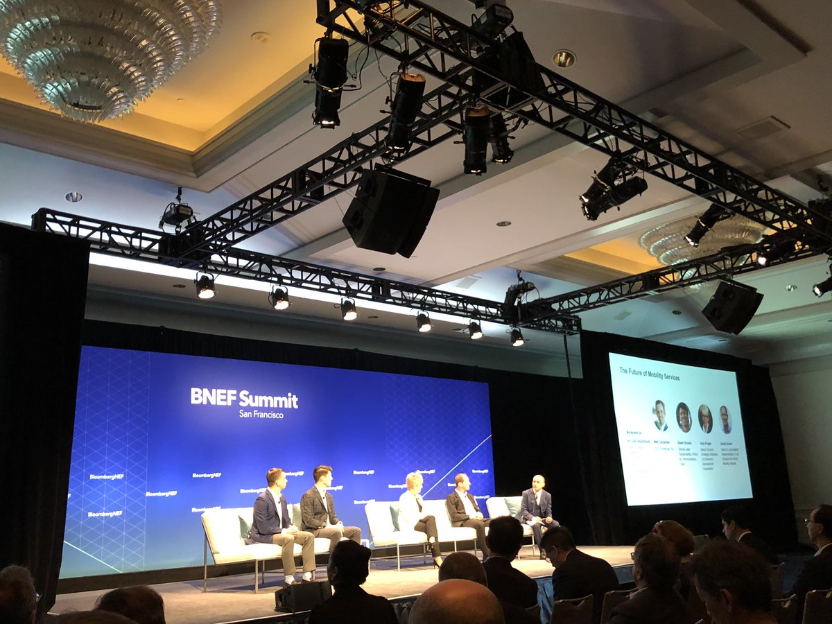 . @KrugerIntl “You have never seen a person that looks unhappy on a scooter” Truth! 🛴 #BNEFSummit <a href="/BloombergNEF/">BloombergNEF</a>