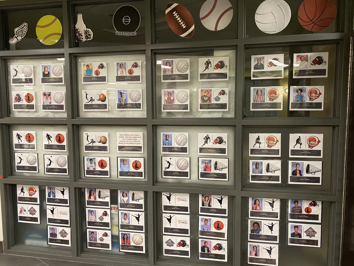 MilkovichSchool's tweet photo. This is the largest number of #scholarathletes we’ve had since we began the Scholar Athlete wall &amp; I couldn’t be prouder of them. There are some amazing kids on this wall #MapleProud #WeAreMaple @HammTawanna https://t.co/R7pJgCDBCj