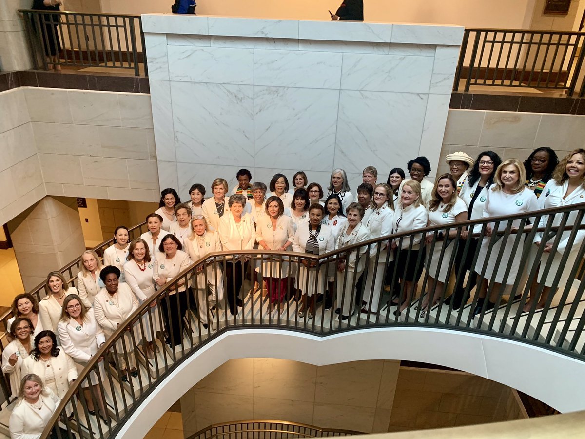 We’re ready in our suffragette white for tonight’s State of the Union. #WomenUnited