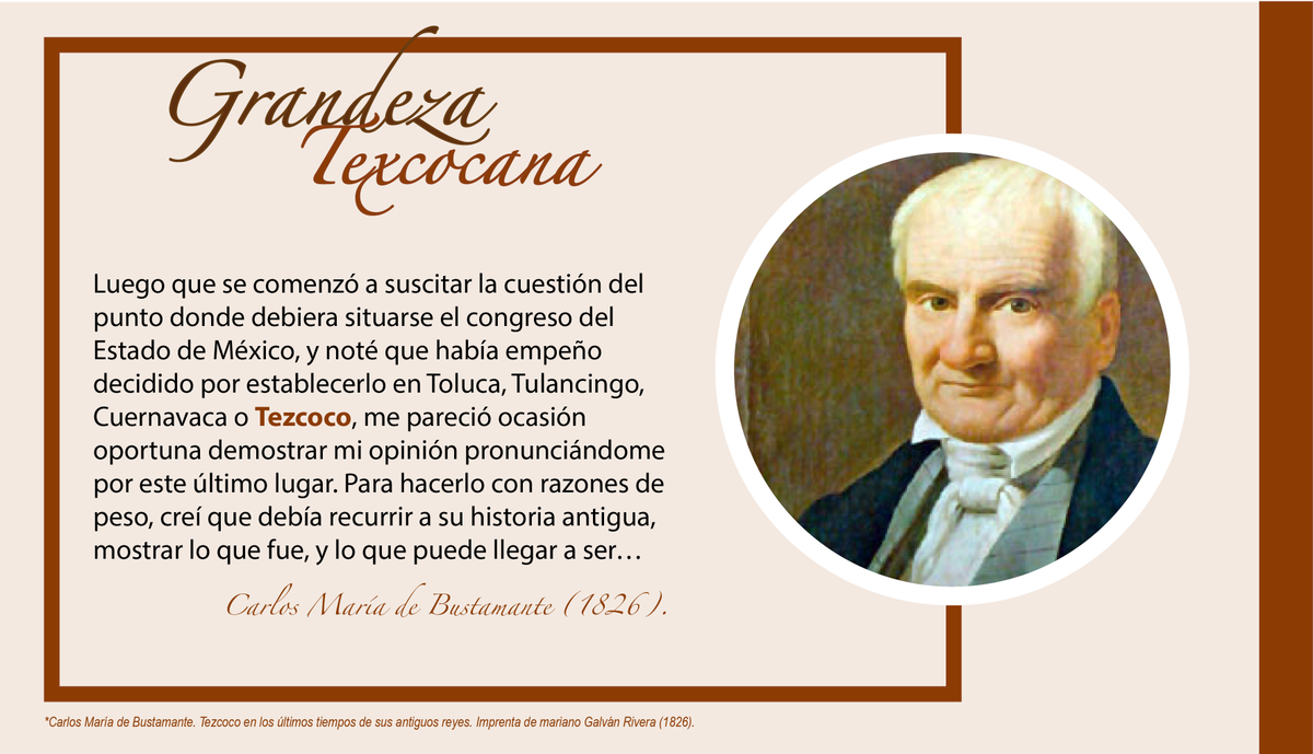 1º de febrero de 1827, Texcoco es designado primera capital constitucional del Estado de México. Carlos Ma de Bustamante explicó por qué en bit.ly/391Dn6j #FebreroMesdeTexcoco #TexcocoCapitalHistóricayCultural del #Edomex #FuerzadelValledeMéxico <a href="/uach_chapingo/">Chapingo - Oficial</a>