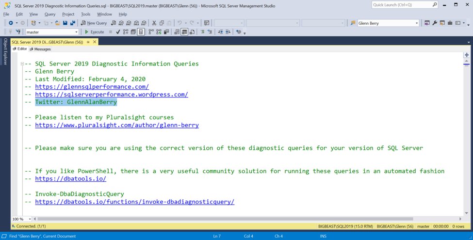 SQL Server Diagnostic Information Queries