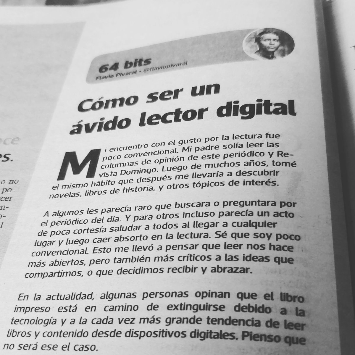 flaviopivaral's tweet image. Invitados a leer mi columna de hoy en @prensa_libre edición impresa. Les cuento un poco sobre mi hábito de lectura y qué herramientas digitales pueden ayudarnos a leer más este 2020. #64bits