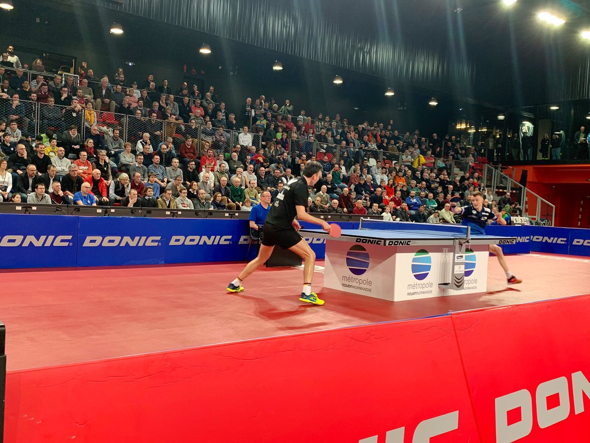 Marine_Caron76's tweet photo. 🏓 Salle comble pour une très belle victoire du @SPORouenTT, parrainé ce soir par la @seinemaritime.  

Félicitations aux joueurs qui n’ont rien lâché dans une rencontre riche en suspens et en tension... La 1ère place de la Pro A est conservée pour #Rouen ! Bravo 👏 https://t.co/HYwLPXC4kl