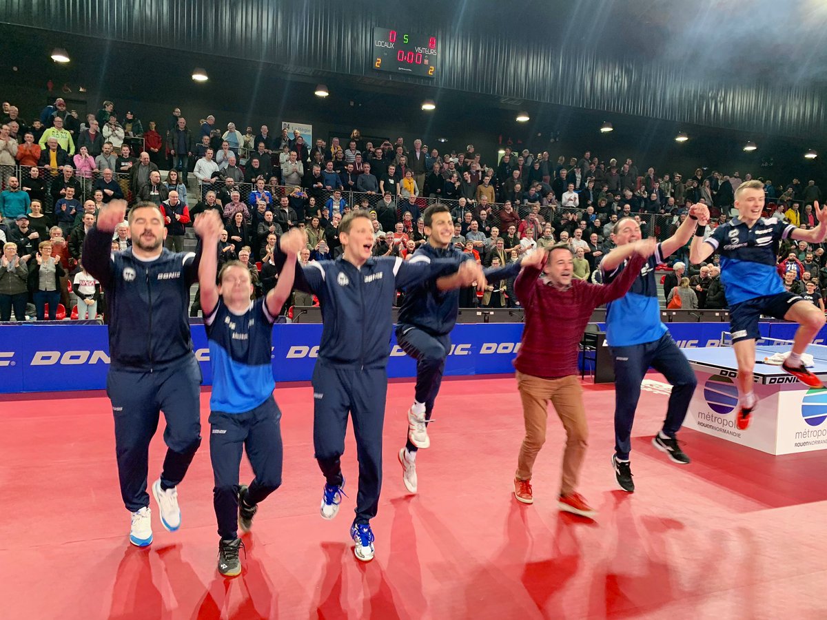 🏓 Salle comble pour une très belle victoire du <a href="/SPORouenTT/">SPO Rouen TT</a>, parrainé ce soir par la <a href="/seinemaritime/">Seine-Maritime</a>.  

Félicitations aux joueurs qui n’ont rien lâché dans une rencontre riche en suspens et en tension... La 1ère place de la Pro A est conservée pour #Rouen ! Bravo 👏