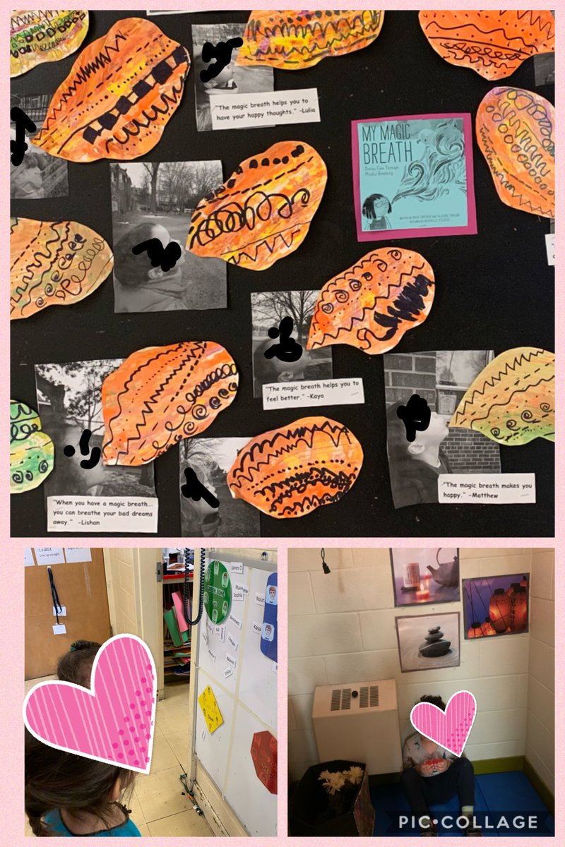 Self regulation and well being are a big part of the kindergarten program. We read books and talk a lot about mindful breathing and how we feel throughout the day. Our calming corner is also there for students and it has really made a difference for these little ones.