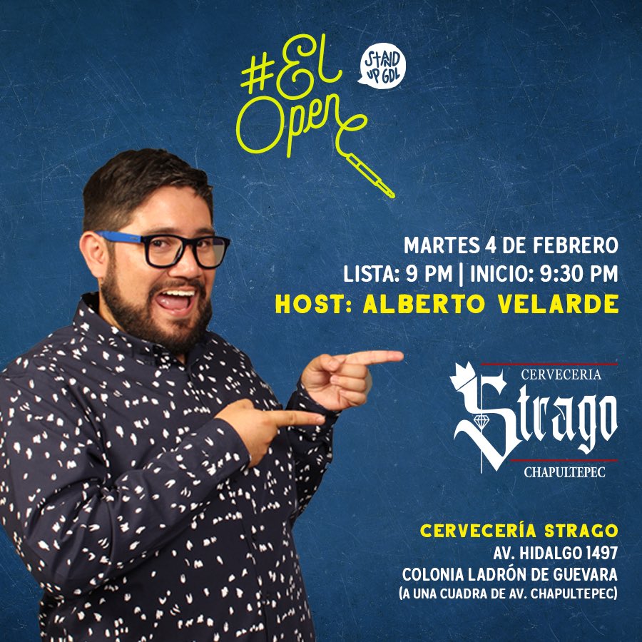 soyvelardemx's tweet photo. Nos vemos en la noche en #Strago porque estarΓ© de host de #ElOpen ππΌ https://t.co/KUOcadHRRN
