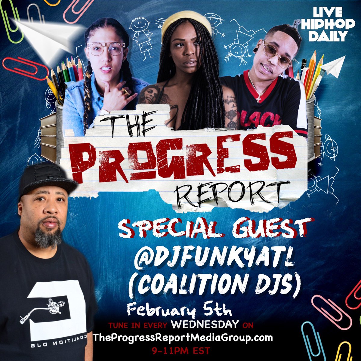TPRMediaGroup's tweet photo. Our guy @BiggTriple6 has a #Lot2Say tomorrow night! You can also catch new interviews with @djfunkyatl, and @konalisa_ stay tuned in! 

#TheProgressReport
#TheProgressReportPodcaat
#Atlanta 
#Interview
#Podcast 
#KonaLisa
#TripleR
#DJFunky
#CoalitionDJs https://t.co/vi1j8UN5S4