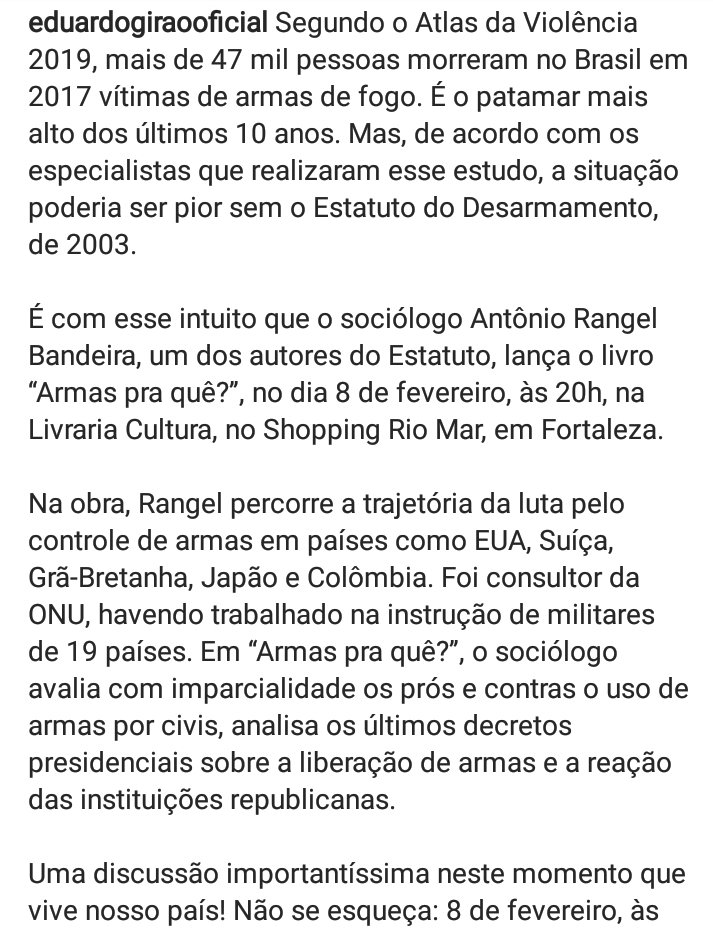 benebarbosa_mvb's tweet photo. Se alguém tinha dúvidas de que lado está o @EduGiraoOficial aí está! Apoiando quem apoiou o ditador Hugo Chávez para o plano de desarmamento na Venezuela! 
@anapaulahenkel @BolsonaroSP @CarlosBolsonaro @PauloMartins10 @jairbolsonaro @deputadopeninha https://t.co/fMDtVHW2v8