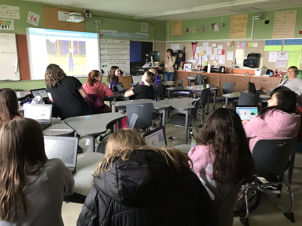 MsRohwer's tweet photo. Having fun coding stories using Scratch today #hsdsteam https://t.co/vIWSMWbaT2