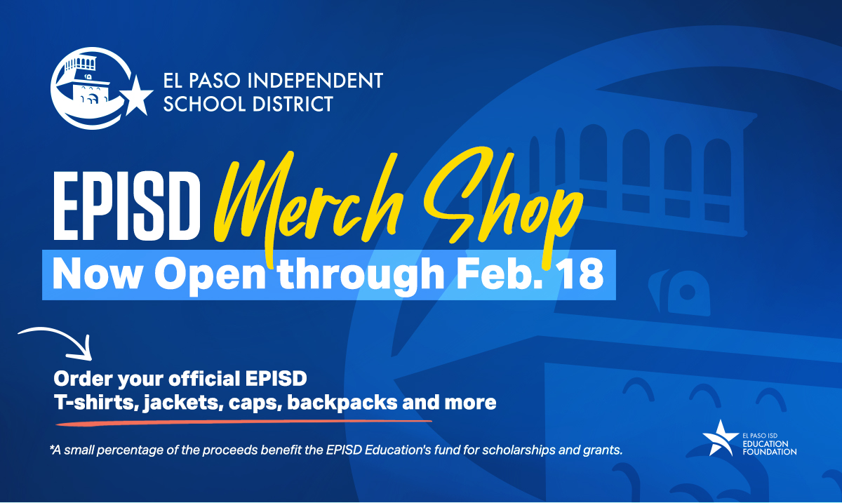 episdef's tweet photo. Check out EPISD's official Merch Shop to buy shirts, jackets, caps and more. The link is open now through Feb. 18. https://t.co/KQIAzlxsGG https://t.co/dvu7316g80