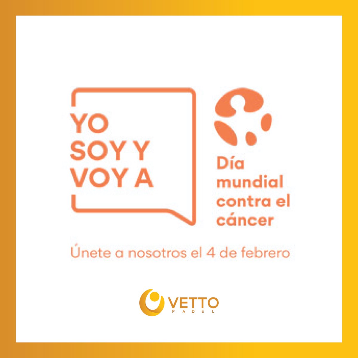 VettoPadel's tweet photo. 📌 Hoy es el Día Mundial contra el Cáncer‼️
"Yo soy #VettoPadel y voy a seguir luchando por compartir nuestra ilusión por hacer deporte y si es #padel, mejor que mejor‼️ Una pequeña aportación para luchar contra el #cancer. Cuál va a ser la tuya? 🥰
#WorldCancerDay #IAmAndIWill https://t.co/YD9wPAB8s3