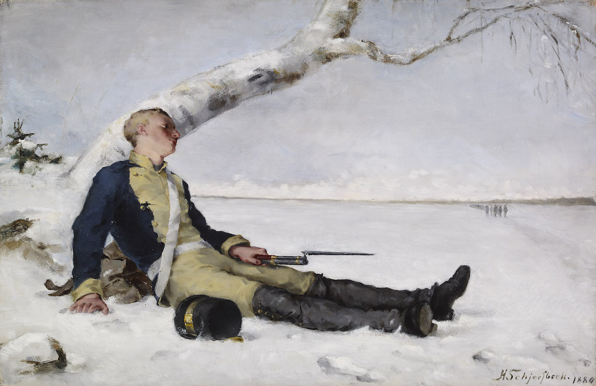 Helene Schjerfbeck: Wounded Warrior in the Snow (1880). Finnish National Gallery / Ateneum Art Museum. Photo: Finnish National Gallery.
