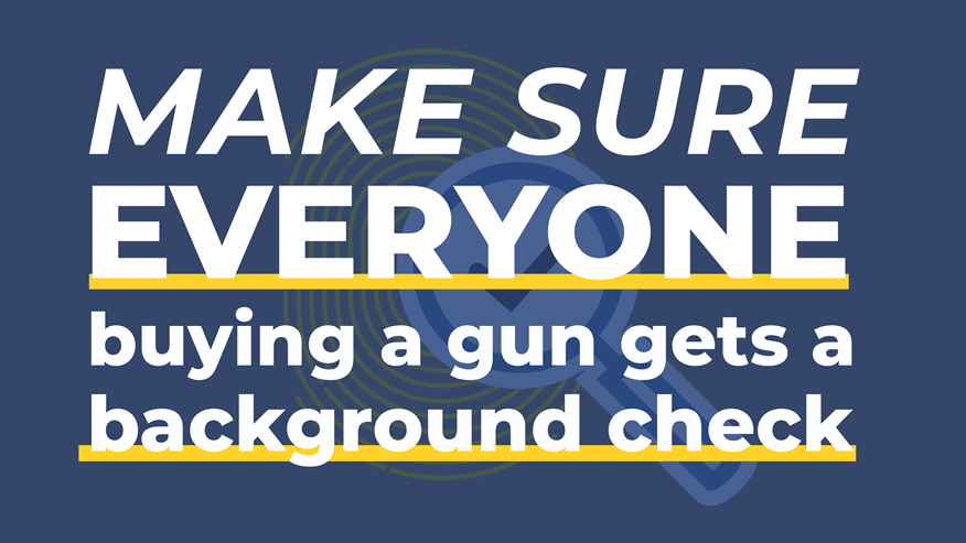 Make sure everyone buying a gun gets a background check