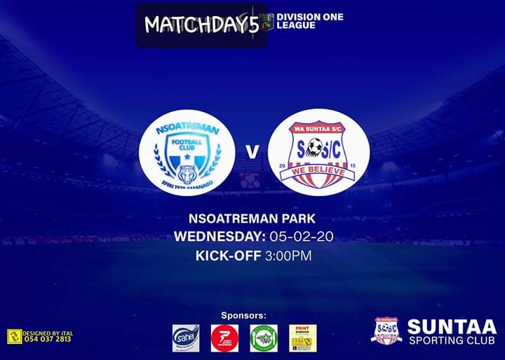 SuburuAbdulai's tweet photo. Up Next๐๐๐
โฝ๏ธMatch day 5
๐๏ธ Nsoatreman fc
๐Baffour Awouah park
๐ 05/05/2020, Wednesday
๐ National Division one league zone1
#Suntaasc
#pridofWa
#Realspicyfoodies
#Sahelmineralwater
#Fitcom
#webelieve https://t.co/pGv1CYmSG9